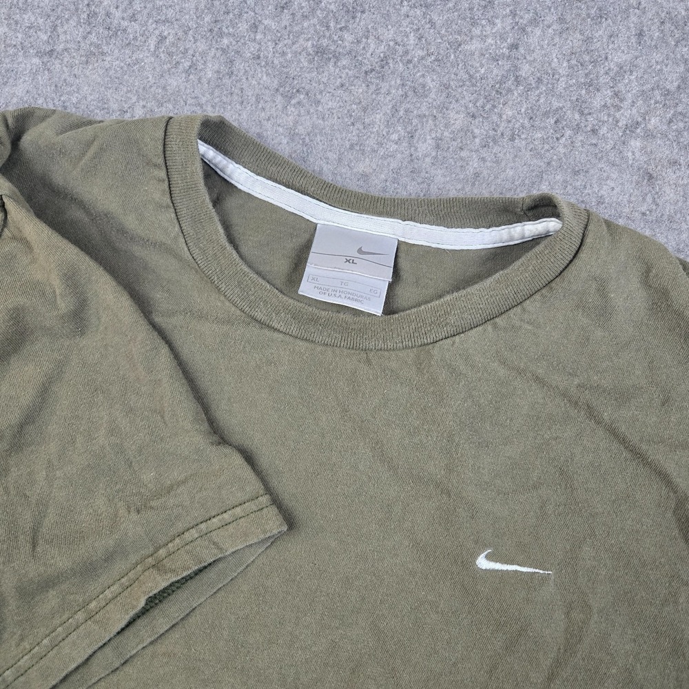 Vintage Y2K Nike Shirt Mens XL Green Short Sleeve Fade Grunge Skater Embroidered